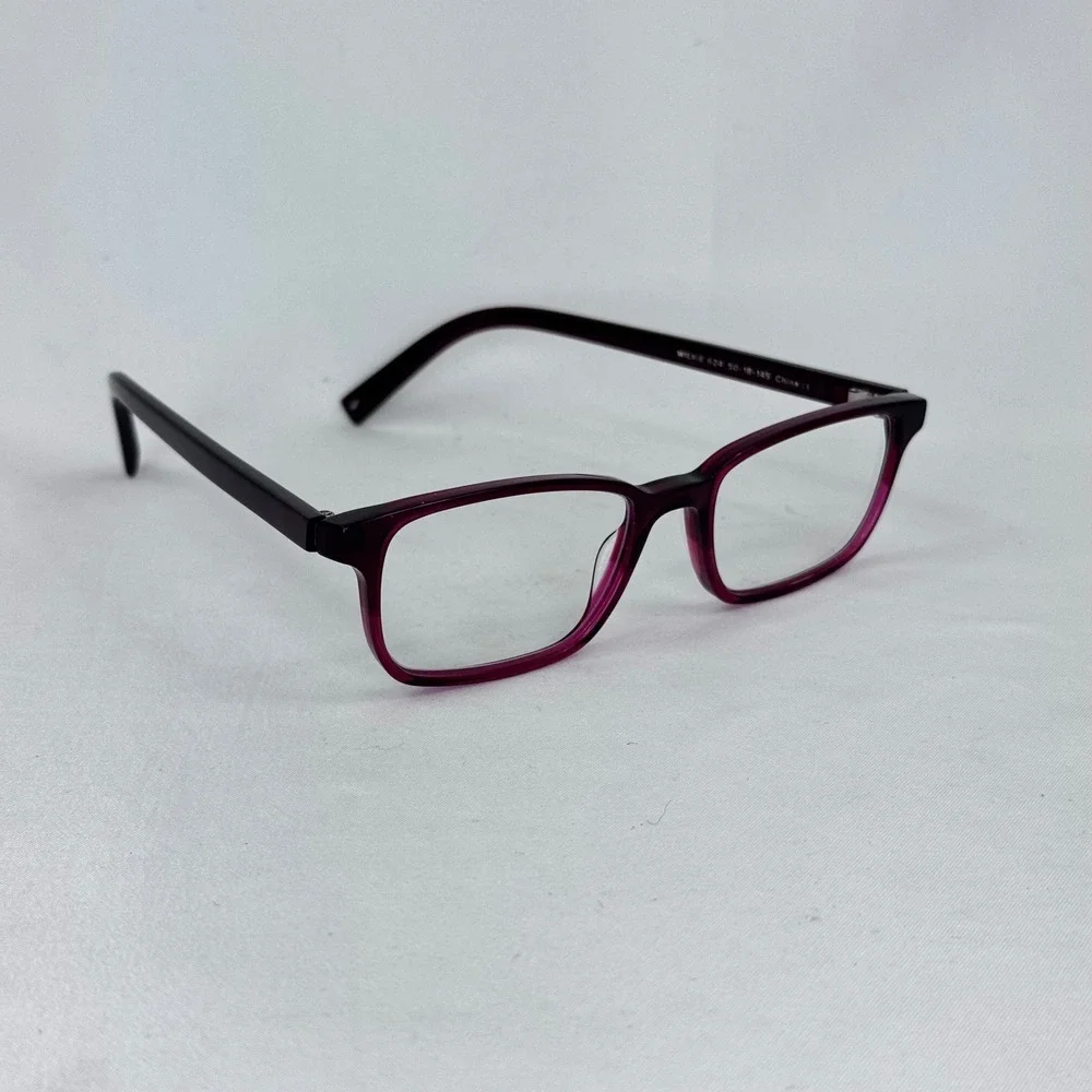 Warby Parker Wilkie Red Berry Eyeglasses Frames 50-18-145 Wine Purple Square